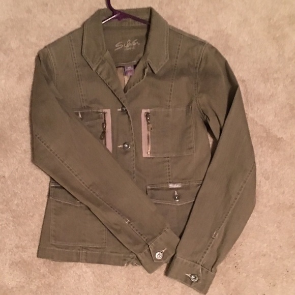 Silver Jeans Jackets & Blazers - Women’s muted green Silver jean jacket